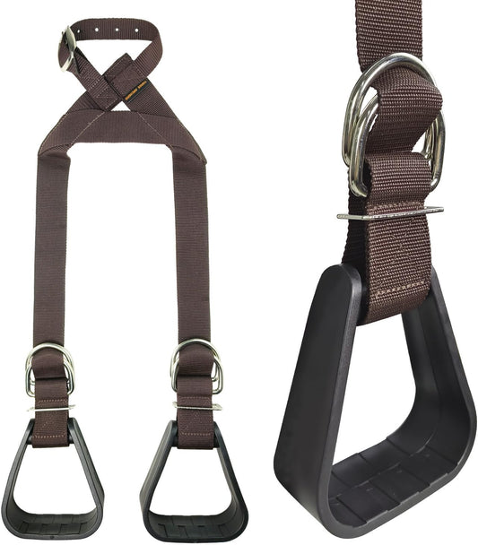 THREE ARCHERS kids western horse stirrups with wide tread design