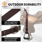 Kids western stirrups attached to western saddle