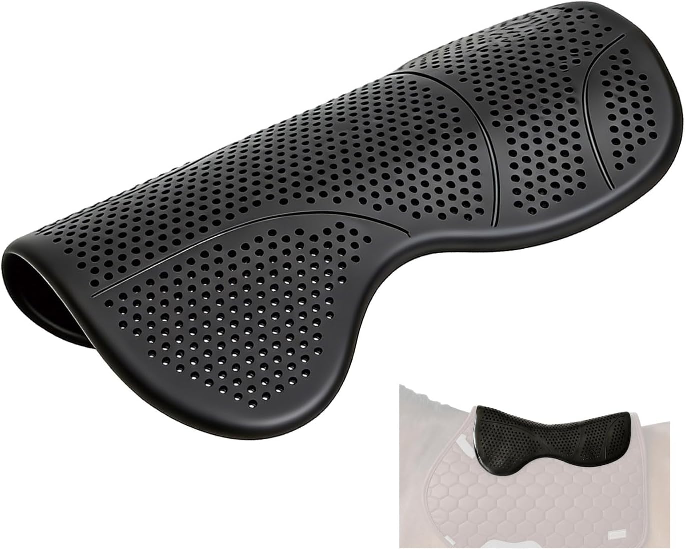 THREE ARCHERS silicone gel saddle pad for horses with non-slip shock absorbing design