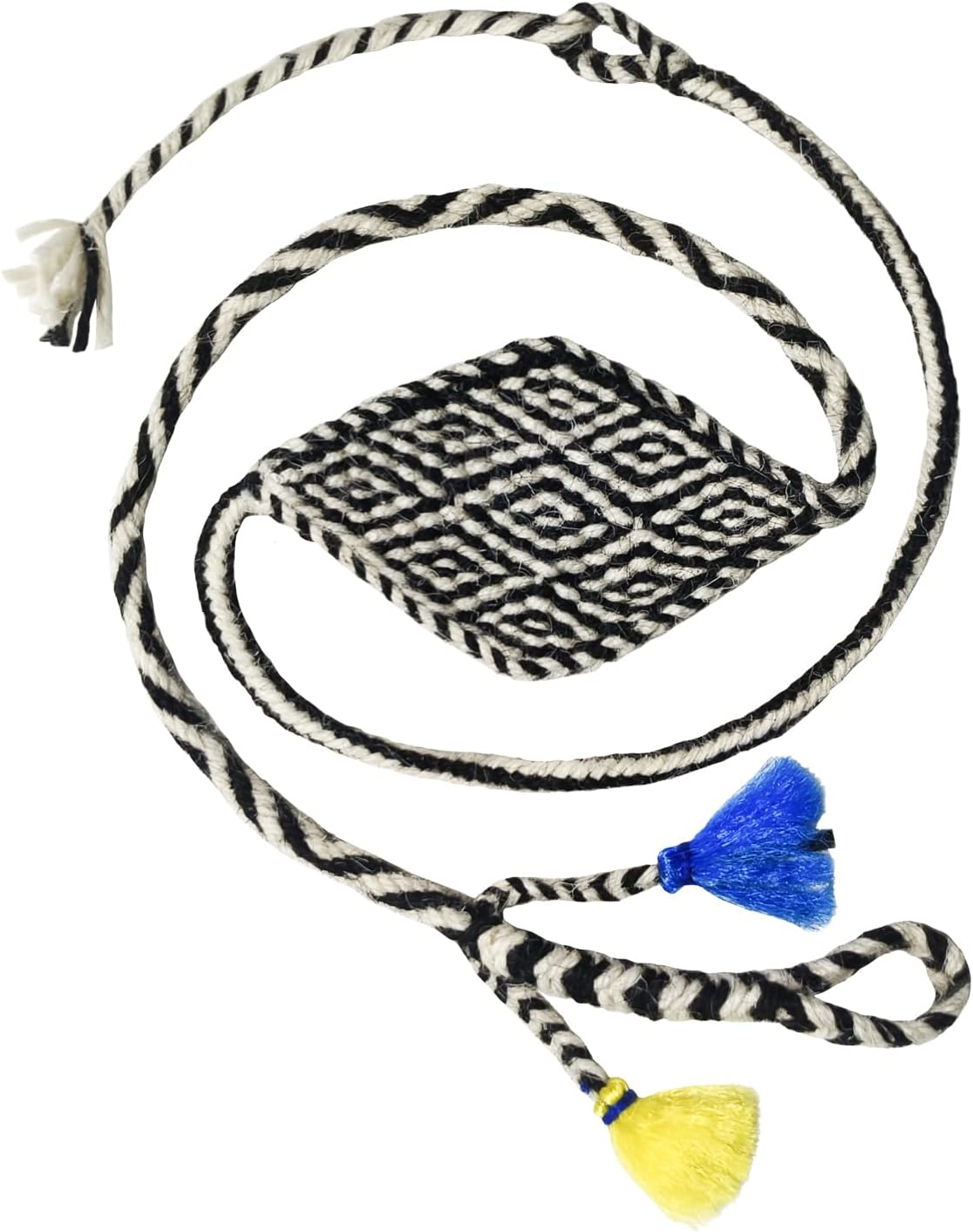 Handwoven Shepherd Sling Traditional Throwing Rock Sling 100% Natural Yak Wool for Adultsfor Outdoor Training, Competition & Fashion Accessory