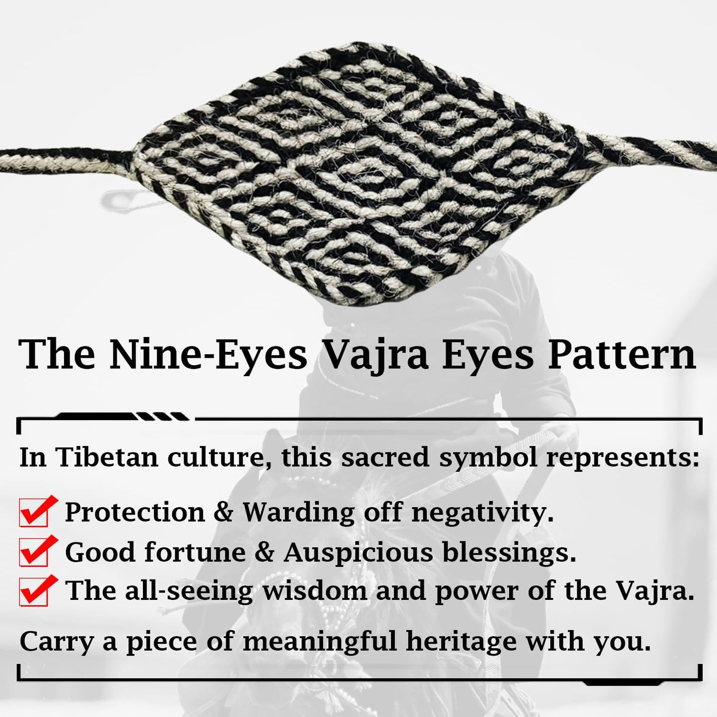 Handwoven Shepherd Sling Traditional Throwing Rock Sling 100% Natural Yak Wool for Adultsfor Outdoor Training, Competition & Fashion Accessory