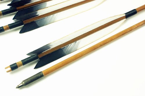 Japan Self Nock Bamboo Arrows For YUMI Bow-free shipping