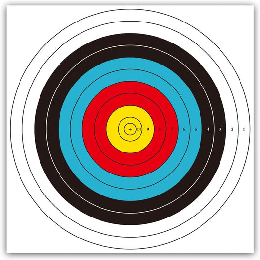 ARCXTEN 30pcs Targets Paper Standard Archery 40cm 10 Ring