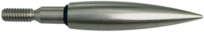 ARCXTEN Stainless Steel Bullet Arrow Points Suitable for ID.6.2mm Carbon Arrows (6 Pack)