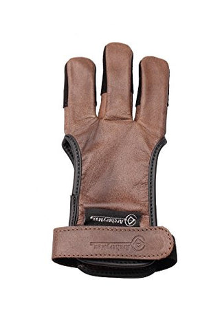 Leather 3 Finger Archery Glove-free shipping