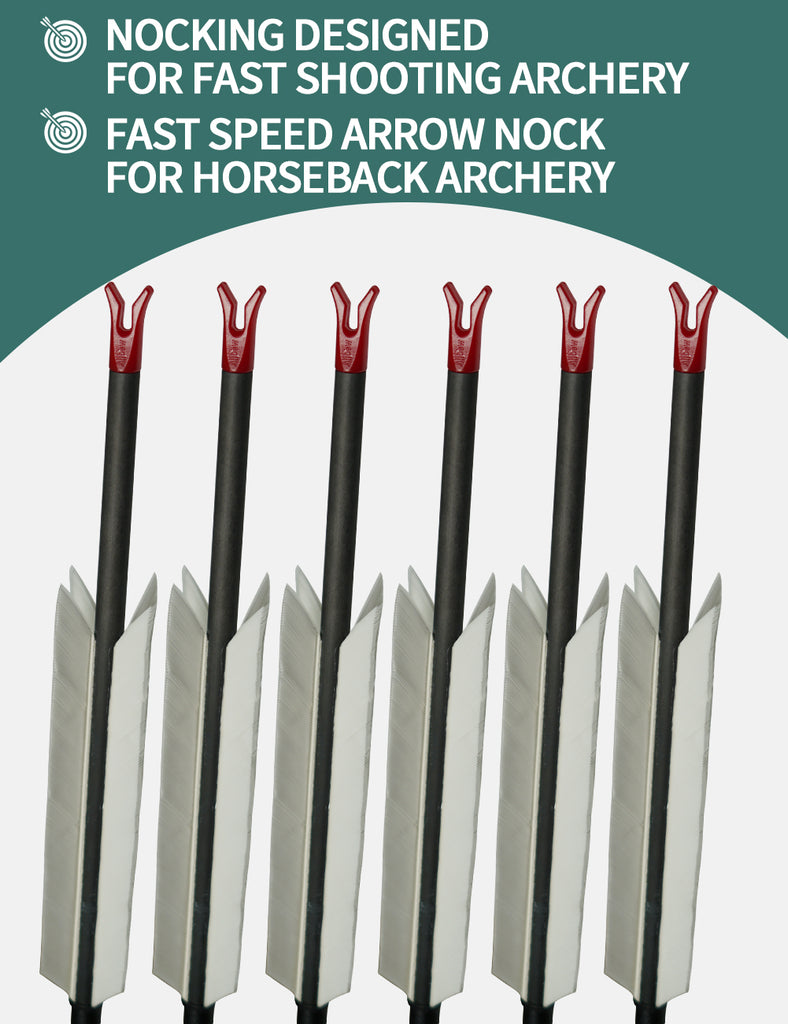 ARCXTEN Plastic Speed Nocks Horseback Archery Nock(24pcs/pack) – ArcheryMax