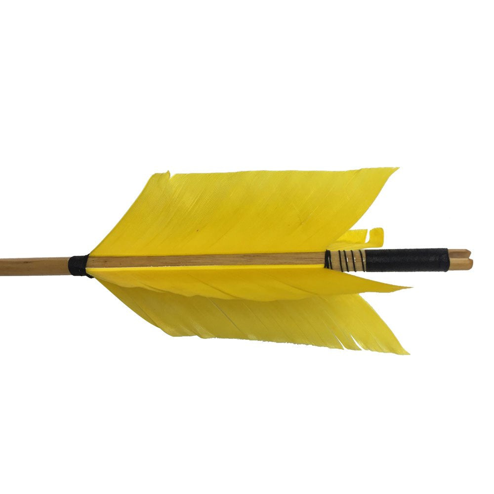 Four Feather Flu-Flue Wood Arrows with Selfnock-free shipping