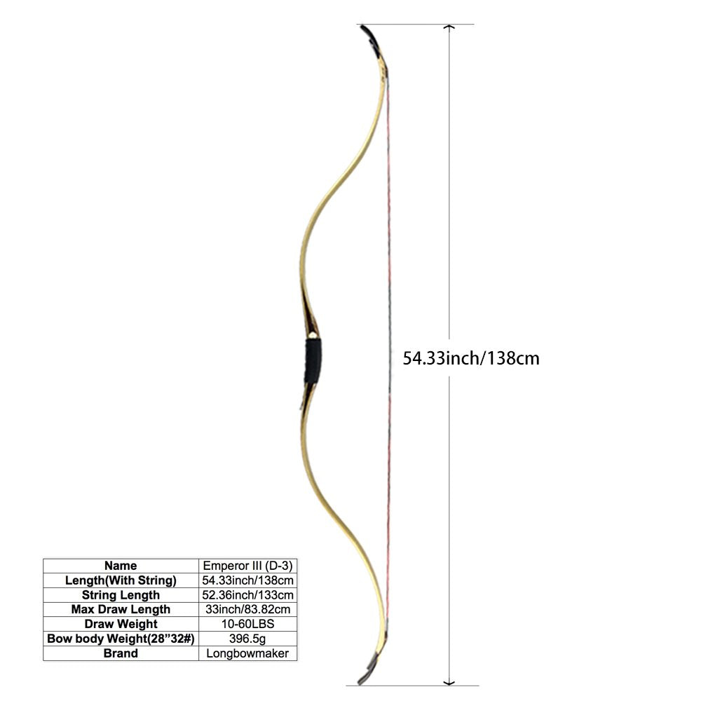 Traditional Chinese Ming "Emperor III" Arhcery Laminated Bow- FREE SHIPPING