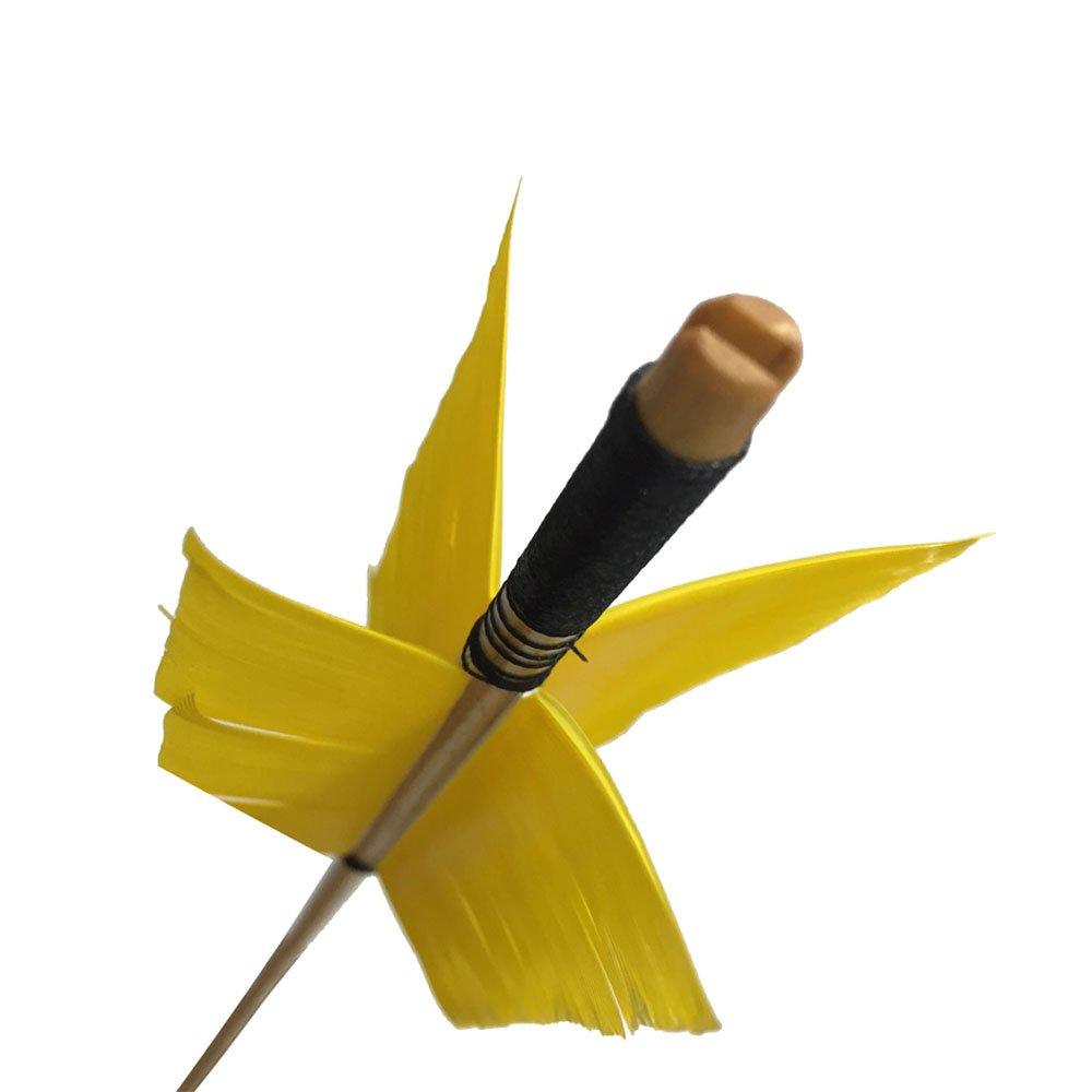 Four Feather Flu-Flue Wood Arrows with Selfnock-free shipping