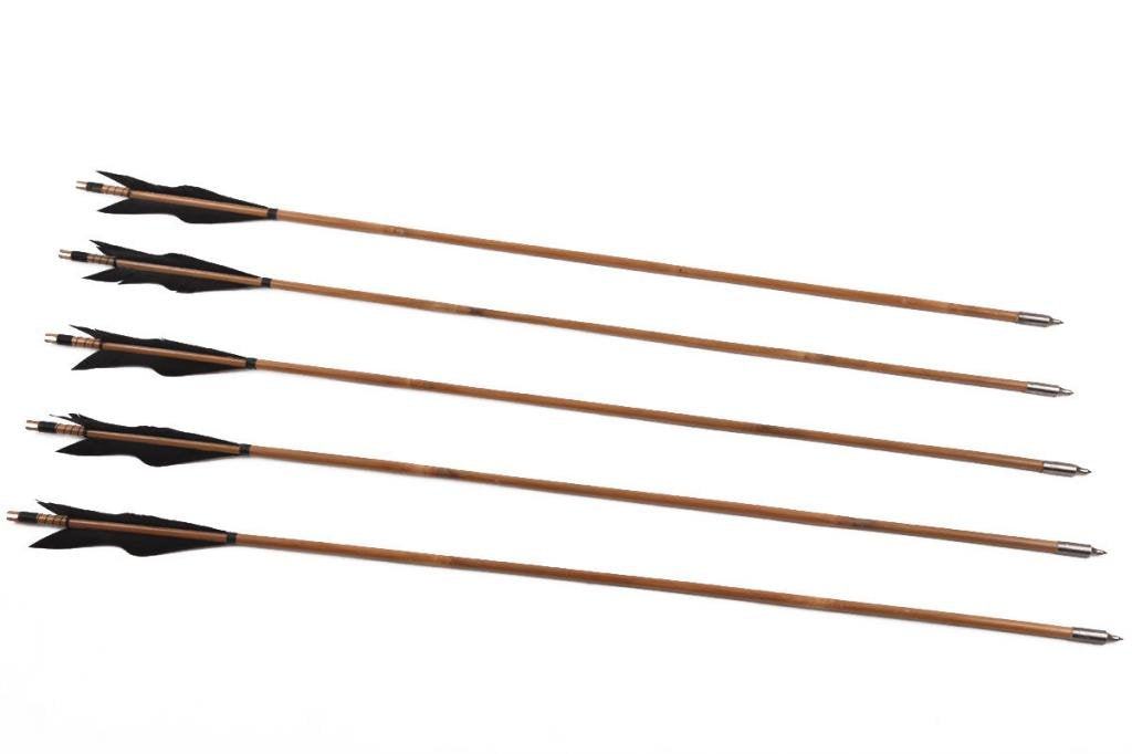 Turkey Feathers Bamboo Shaft Target Practice Arrows-FREE SHIPPING