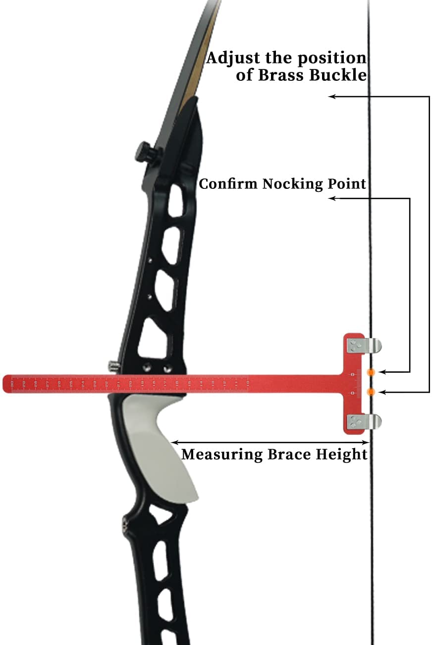ARCXTEN Archery Bow String Nock Points Pliers Set T Shape Bracing Height Gauge Nocking Point Buckles Plier