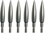 ARCXTEN Stainless Steel Bullet Arrow Points Suitable for ID.6.2mm Carbon Arrows (6 Pack)