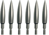 ARCXTEN Stainless Steel Bullet Arrow Points Suitable for ID.6.2mm Carbon Arrows (6 Pack)