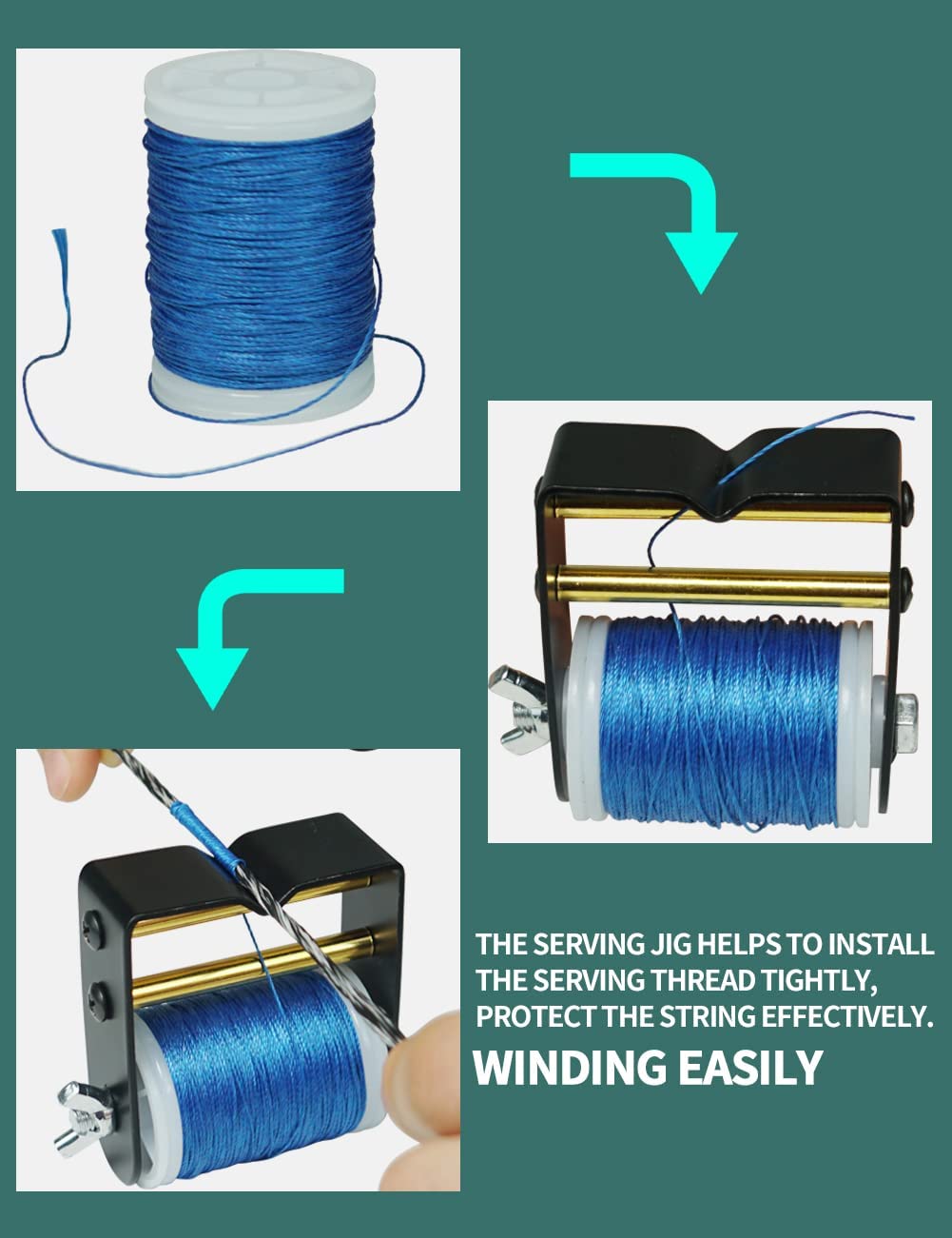 ARCXTEN String Serving Thread 120 yard/110m Serving Jig