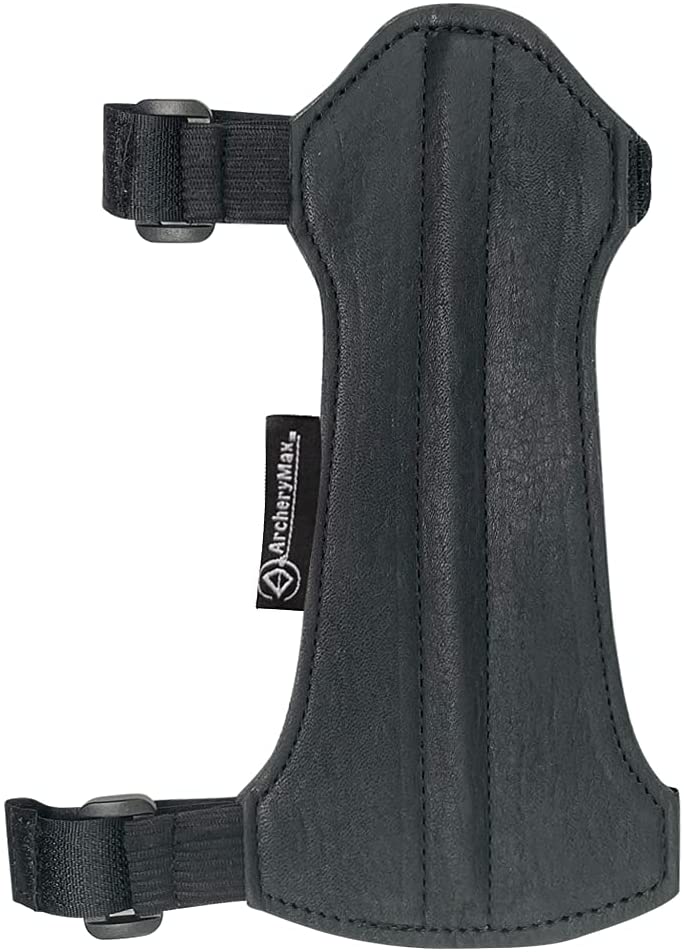 ArcheryMax Leather Arm Guard Leather with 2-Strap Buckles