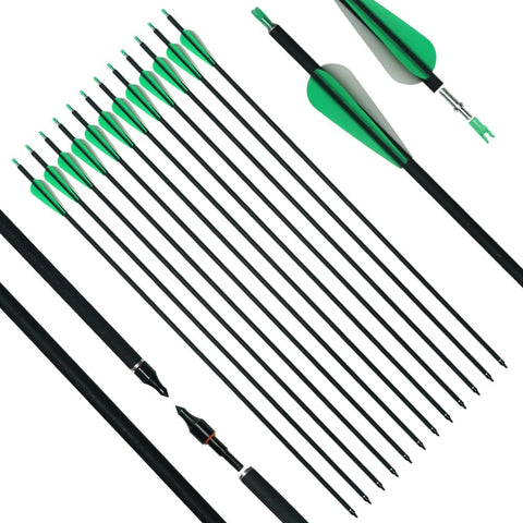 ArcheryMax 12pcs 31IN Mixed Carbon Arrows（Only Accept US Address）