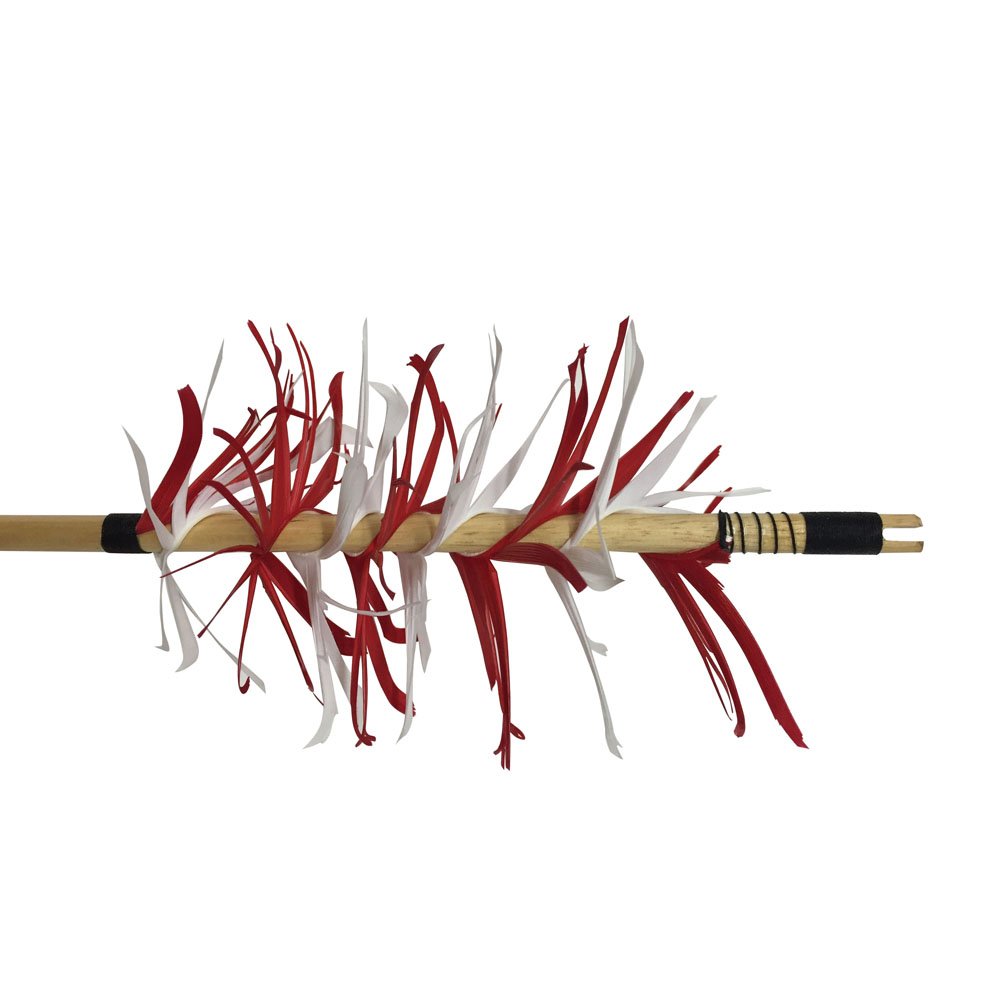 Four Feather Flu-Flue Wood Arrows with Selfnock-free shipping