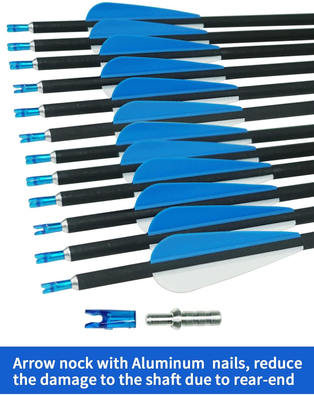 ArcheryMax 12pcs 31IN Mixed Carbon Arrows（Only Accept US Address）