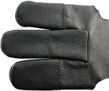 ArcheryMax Handmade Black Leather Three Finger Archery Gloves AG30