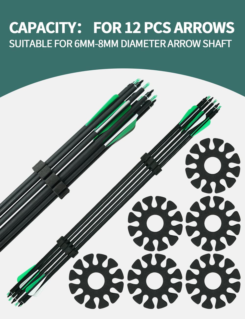 ARCXTEN 6 Pcs Arrow Separator EVA foam Arrow Holder