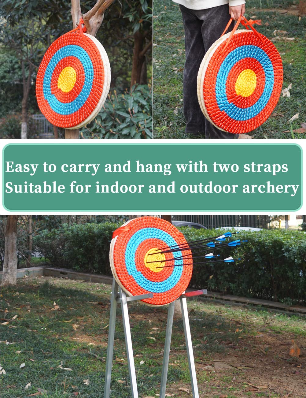 ArcheryMax Straw Target Round Traditional Straw 50 cm Diameter for Beginners