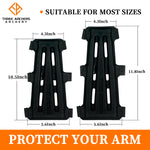 THREE ARCHERS Archery Arm Guard Forearm Protector Adjustable 3-Strap Buckles T421