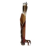 ArcheryMax Handmade Cow Leather Back Quiver Arrow Holder with Adjustable Belt