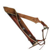 ArcheryMax Handmade Cow Leather Back Quiver Arrow Holder with Adjustable Belt