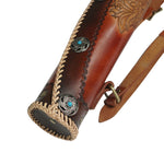 ArcheryMax Handmade Cow Leather Back Quiver Arrow Holder with Adjustable Belt