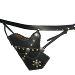 Black Cow leather Side Quiver for Horseback Archery-free shipping