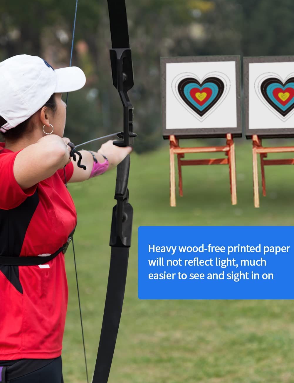 ARCXTEN 60cm Archery Targets Heart Shaped Targets Paper Hunting & Shooting
